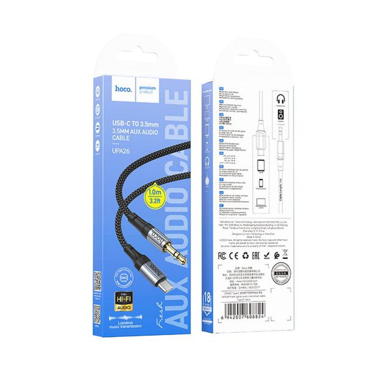 Hoco USB-C to 3.5mm Aux Cable (UPA26) Hoco USB-C to 3.5mm Aux Cable (UPA26)
